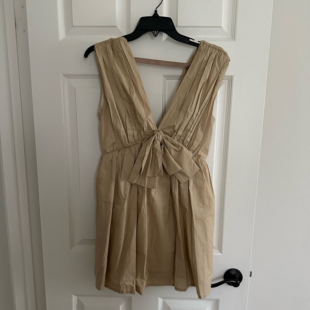 Summer/fall mini-dress, deep V